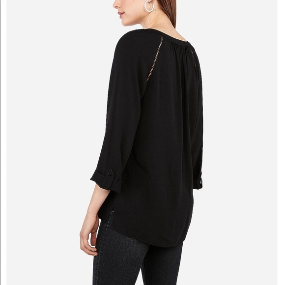 NWT Deep V neck flutter sleeve top - Picture 7 of 8